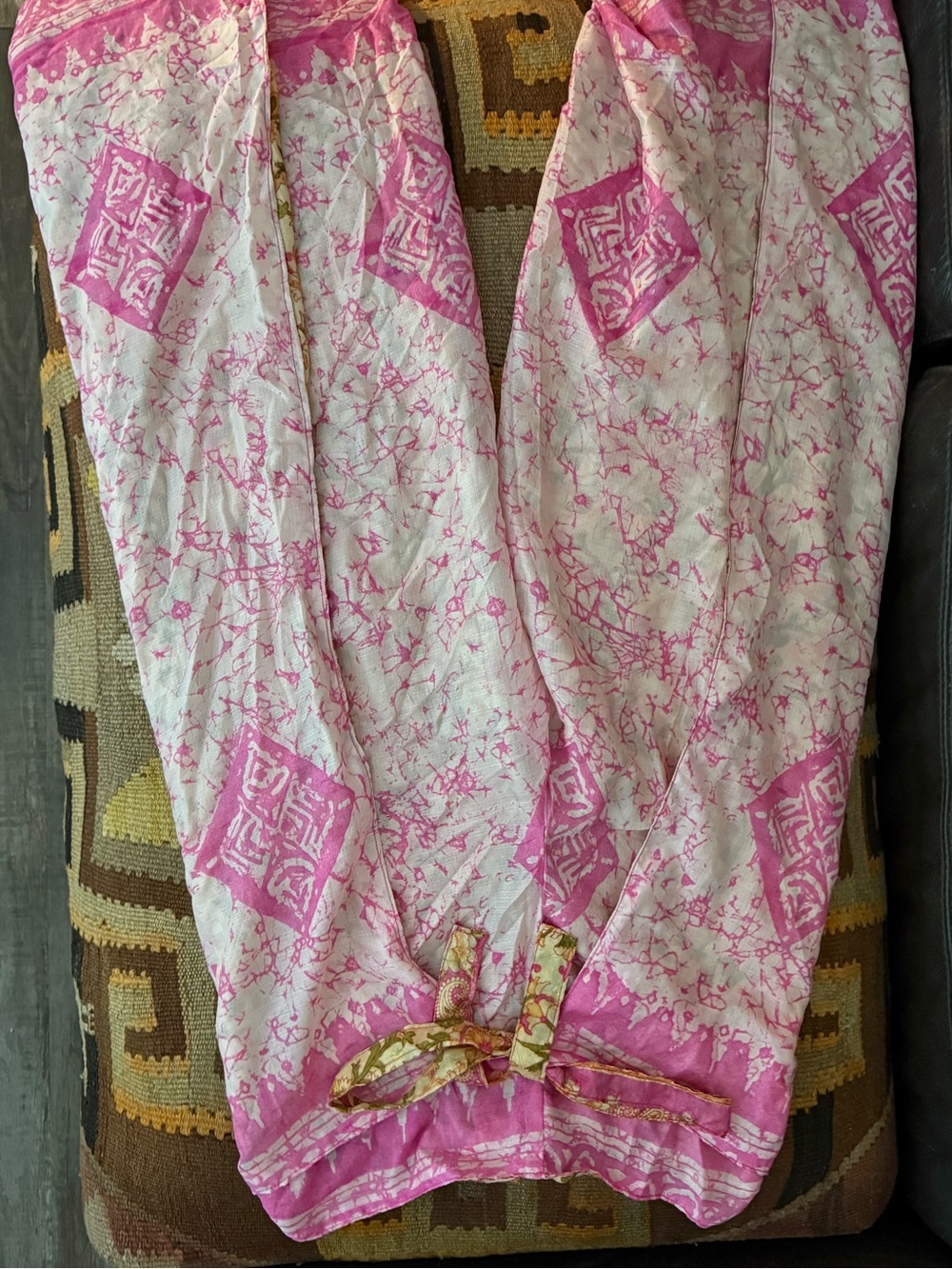 silk wrap around pants reversible